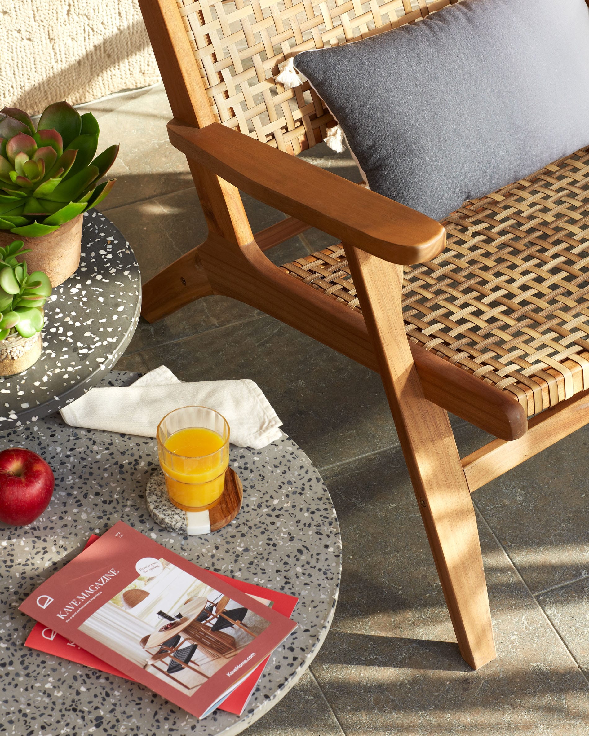 Kave Home Grignoon Woven Rattan Chair-Beaumonde