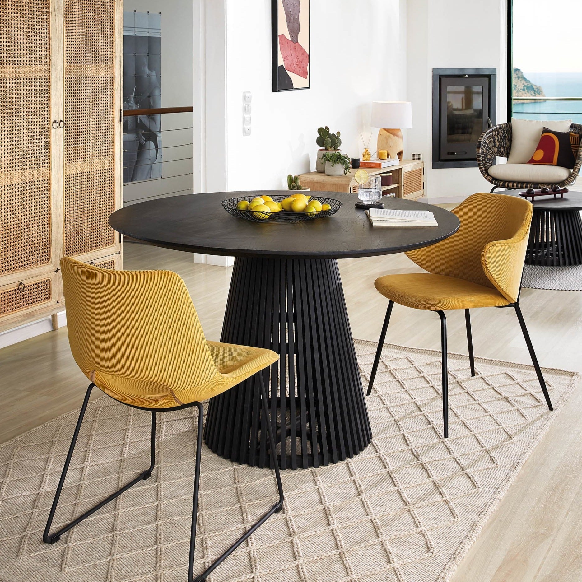 Kave Home Jeanette Black Table 120cm-Beaumonde