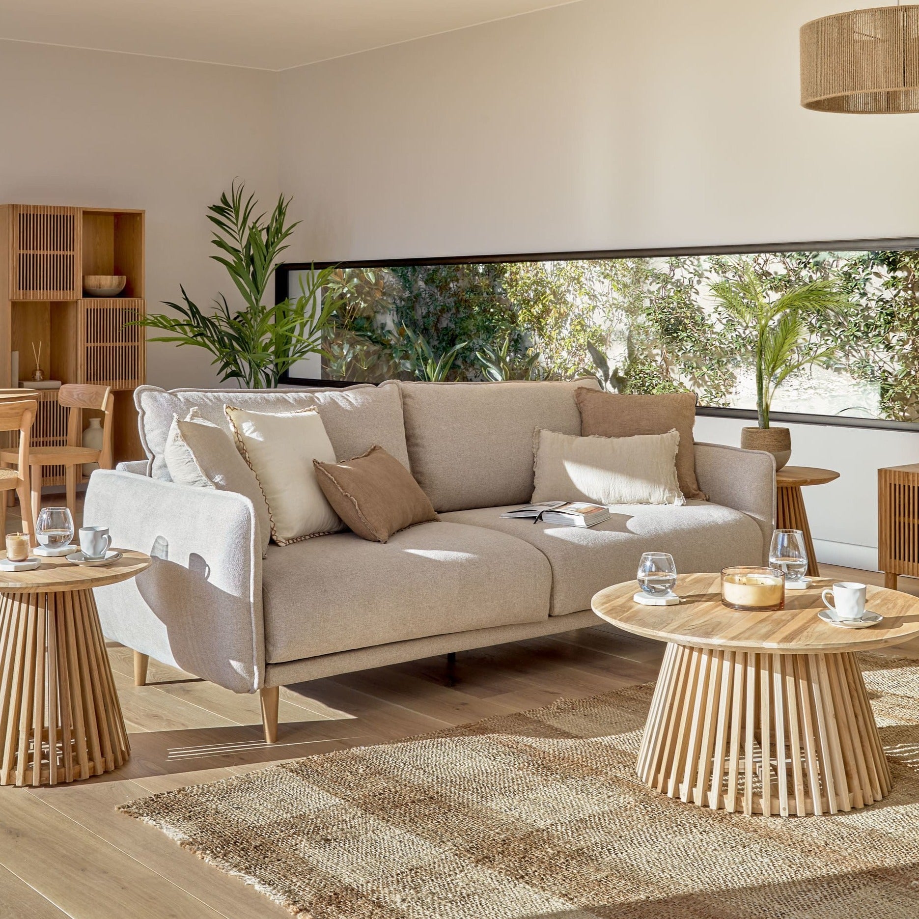 Kave Home Jeanette Natural Coffee Table 80cm-Beaumonde