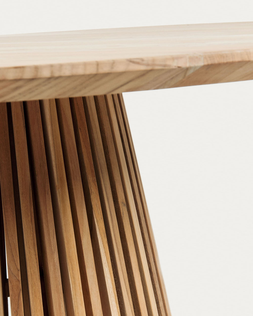 Kave Home Jeanette Round Solid Teak Table 90cm-Beaumonde