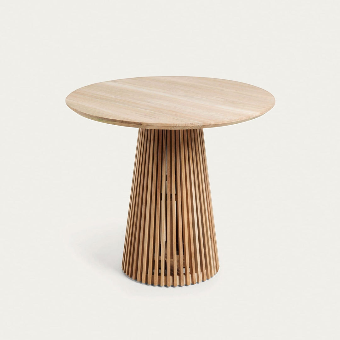 Kave Home Jeanette Round Solid Teak Table 90cm-Beaumonde