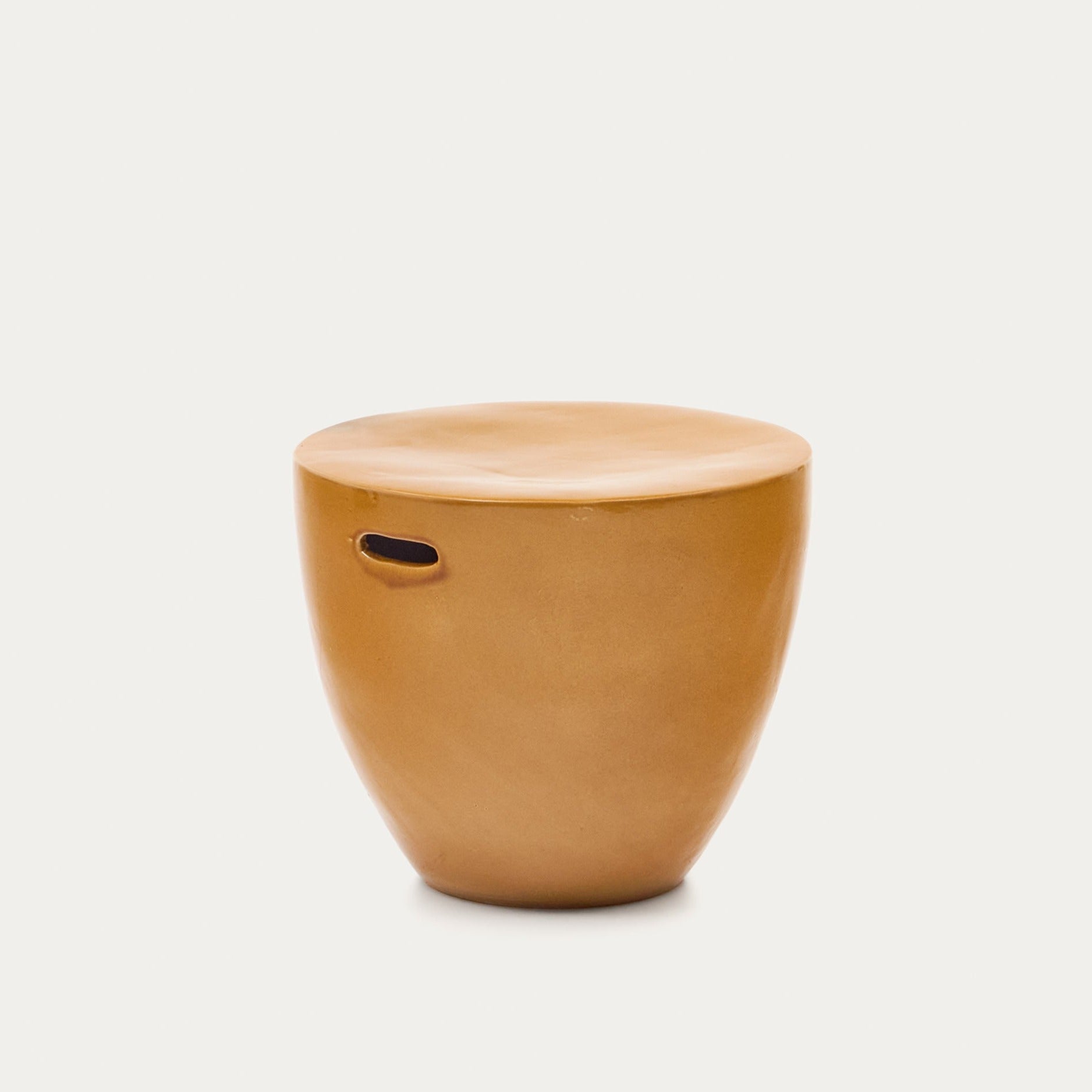 Kave Home Mesquida Cement Side Table 45 cm-Beaumonde