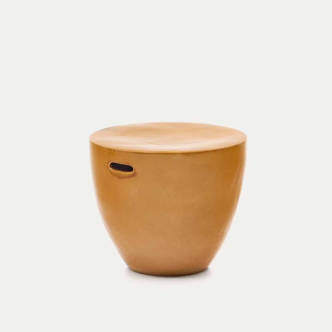 Kave Home Mesquida Cement Side Table 45 cm-Beaumonde