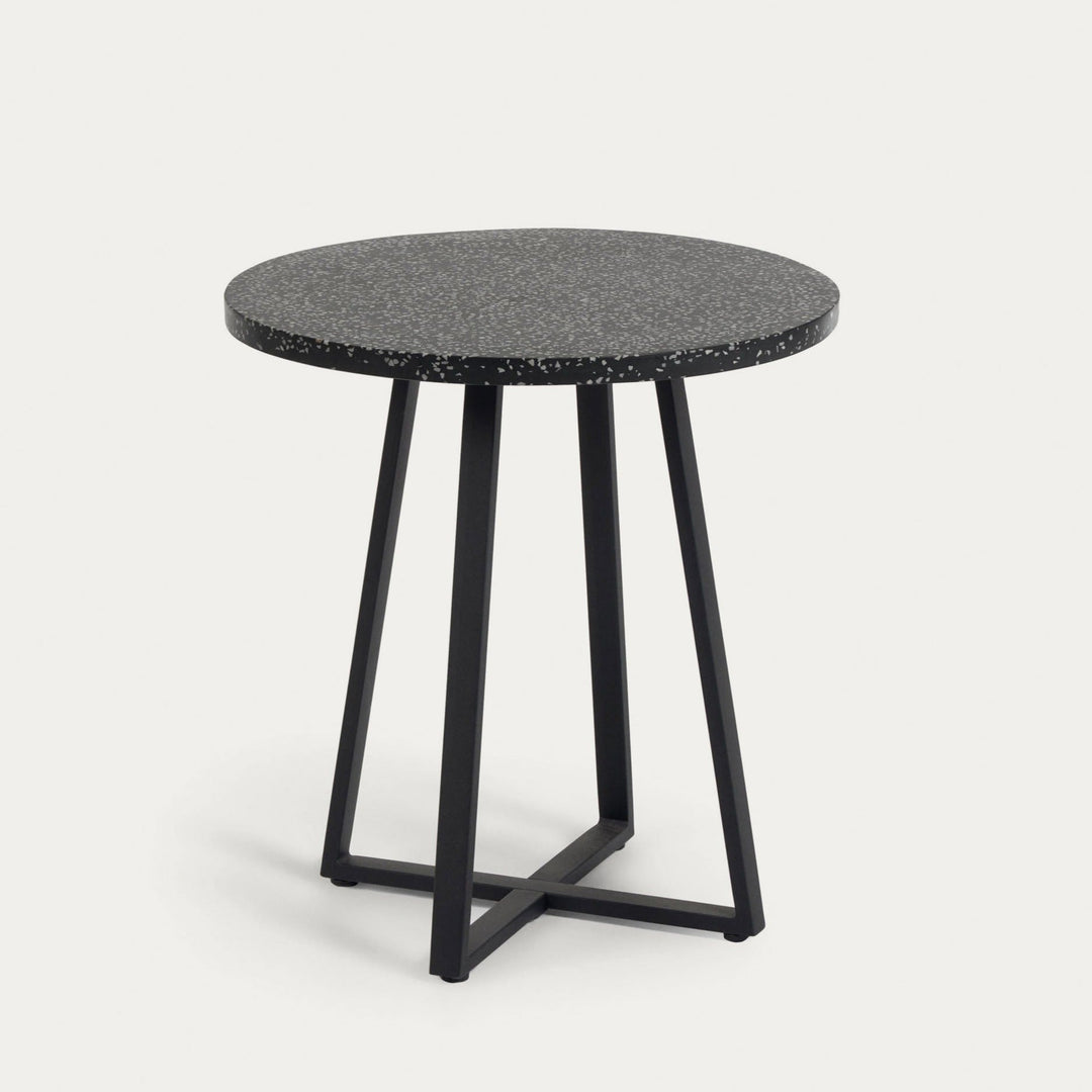 Kave Home Tella Terrazzo Table Black-Beaumonde