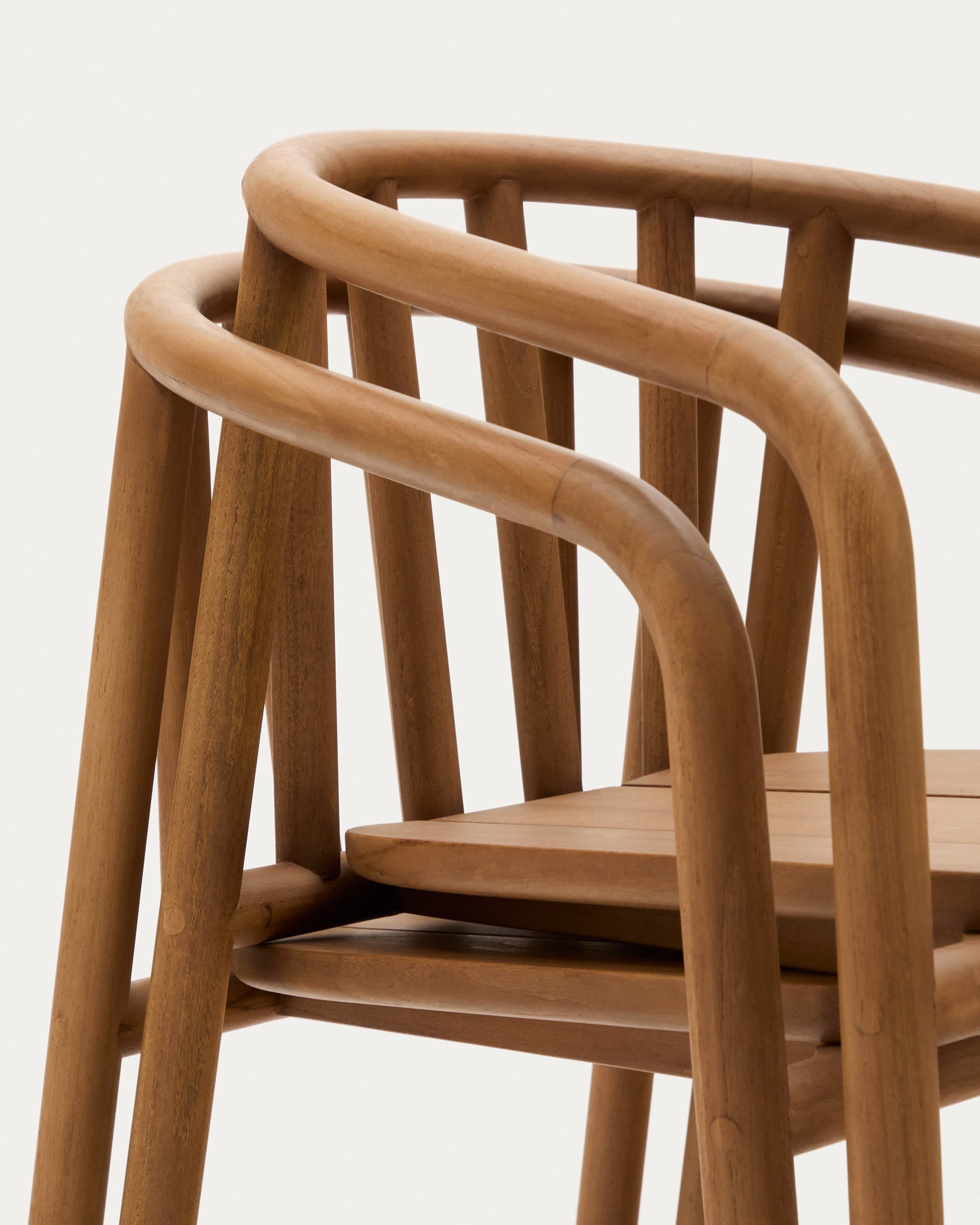 Kave Home Turqueta Solid Teak Outdoor Stackable Chair-Beaumonde