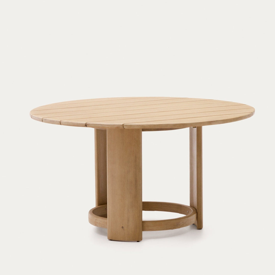 Kave Home Xoriguer Round Solid Eucalyptus Wood Dining Table-Beaumonde