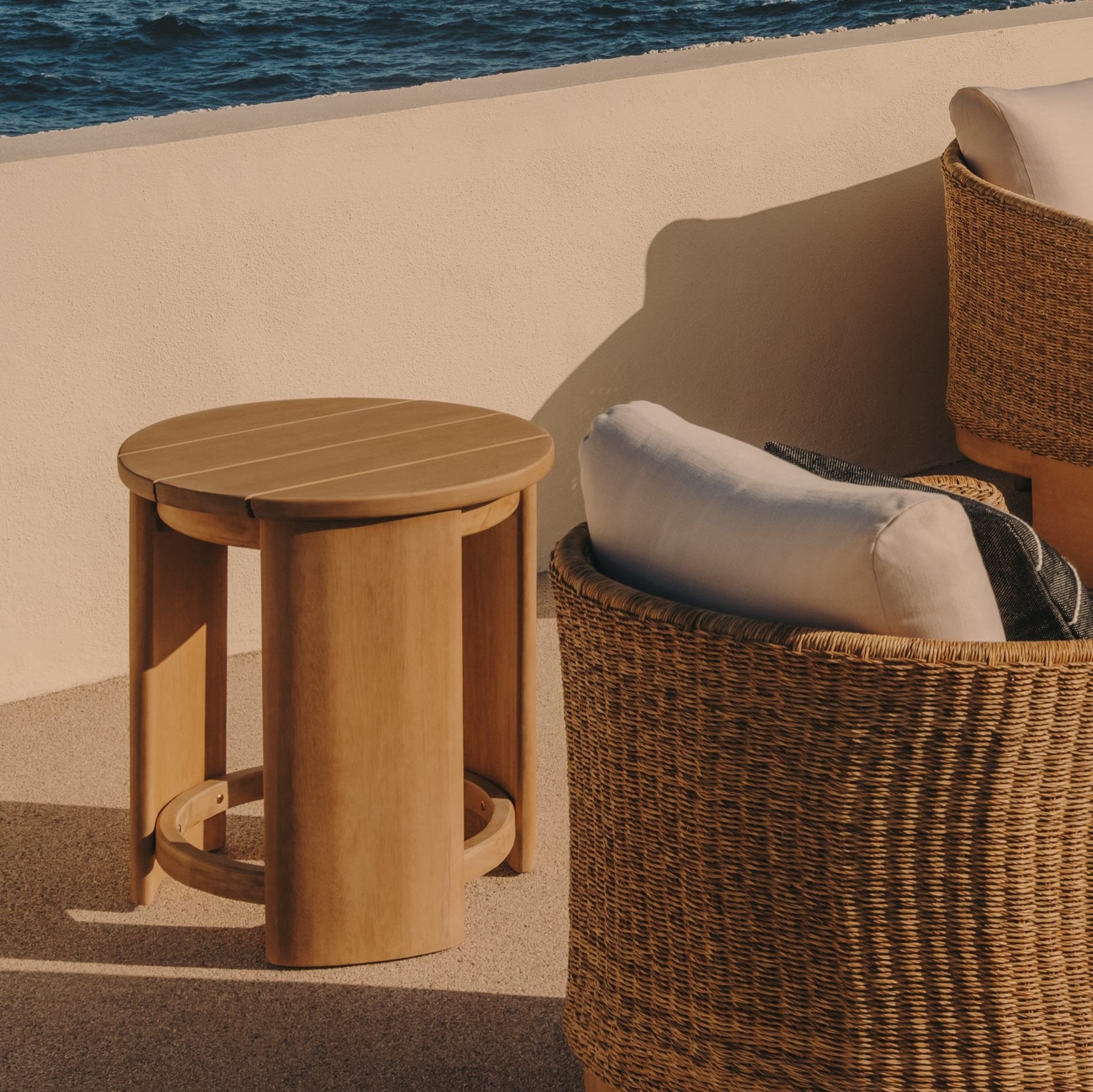 Kave Home Xoriguer Solid Eucalyptus Wood Table-Beaumonde