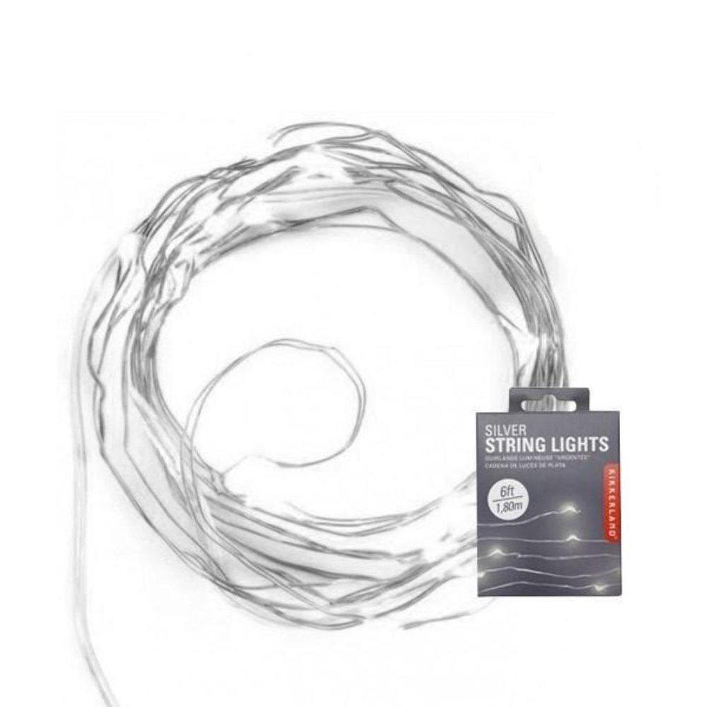 Kikkerland White Silver Micro Fairy Lights-Beaumonde