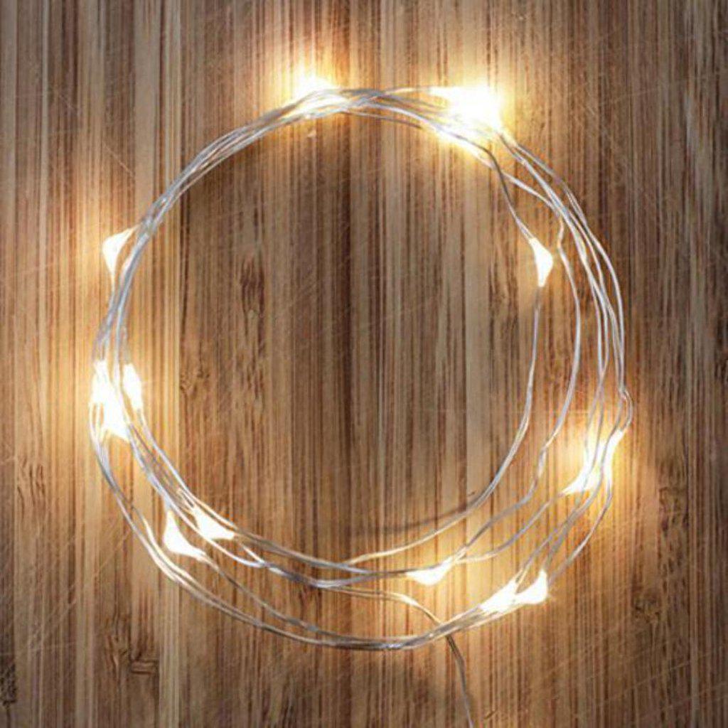 Kikkerland White Silver Micro Fairy Lights-Beaumonde