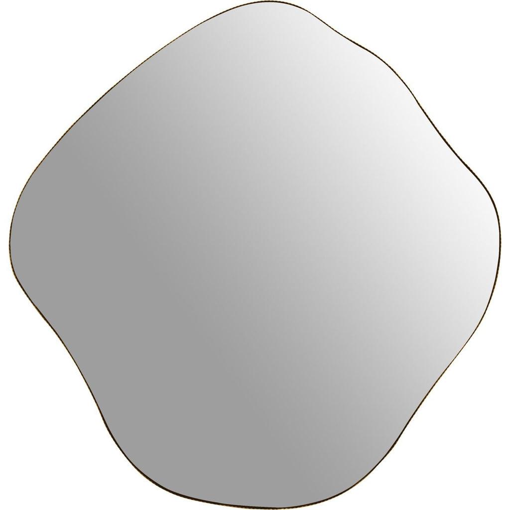 Organic Metal Framed Mirror Aged Champagne Finish Large-Beaumonde