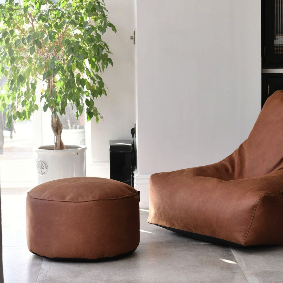Extreme Lounging Luxury B-Pouffe Faux Leather