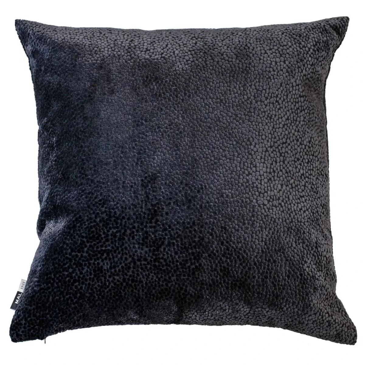 Malini Bingham Cut Velvet Cushion In Black-Beaumonde