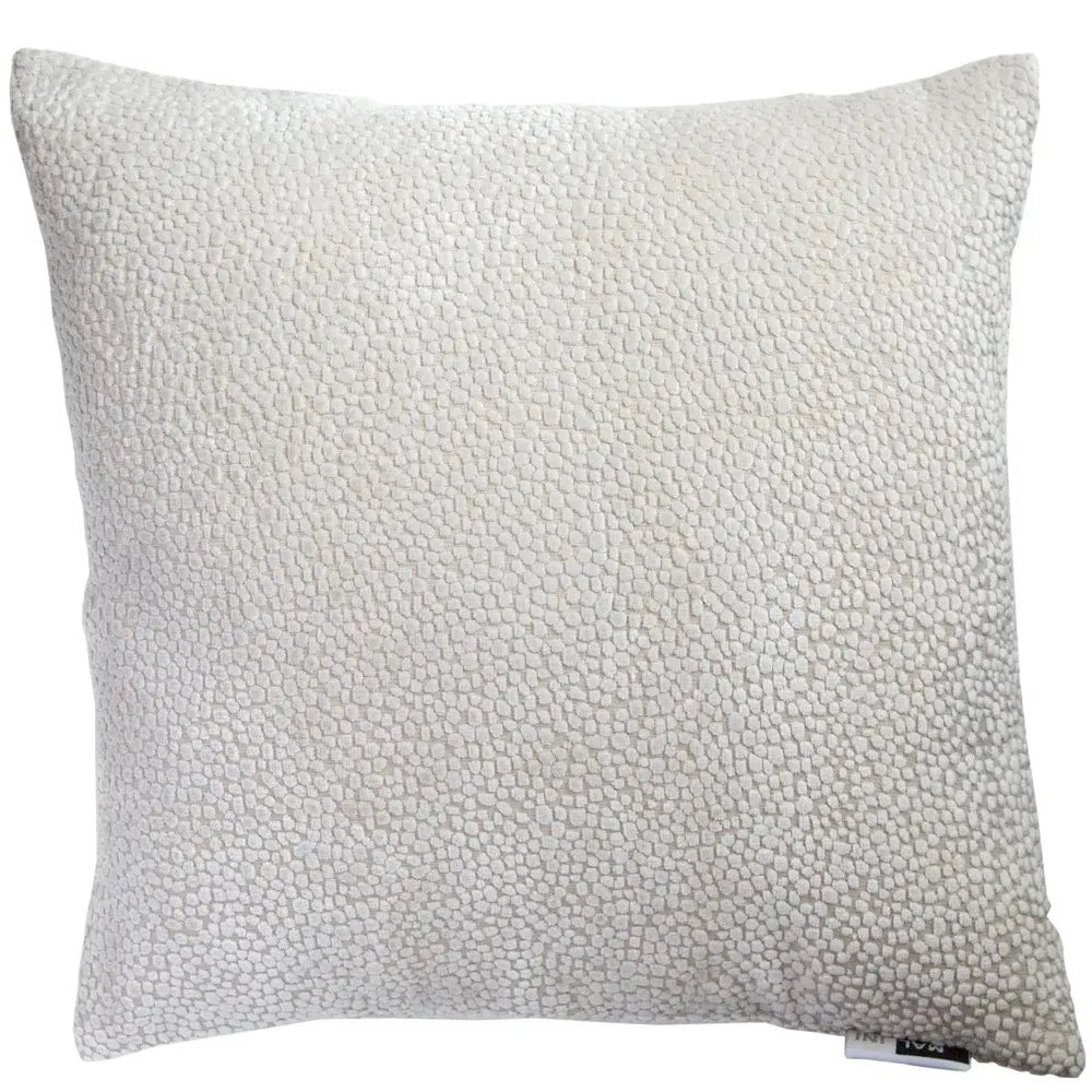 Malini Bingham Cut Velvet Cushion In Cream-Beaumonde