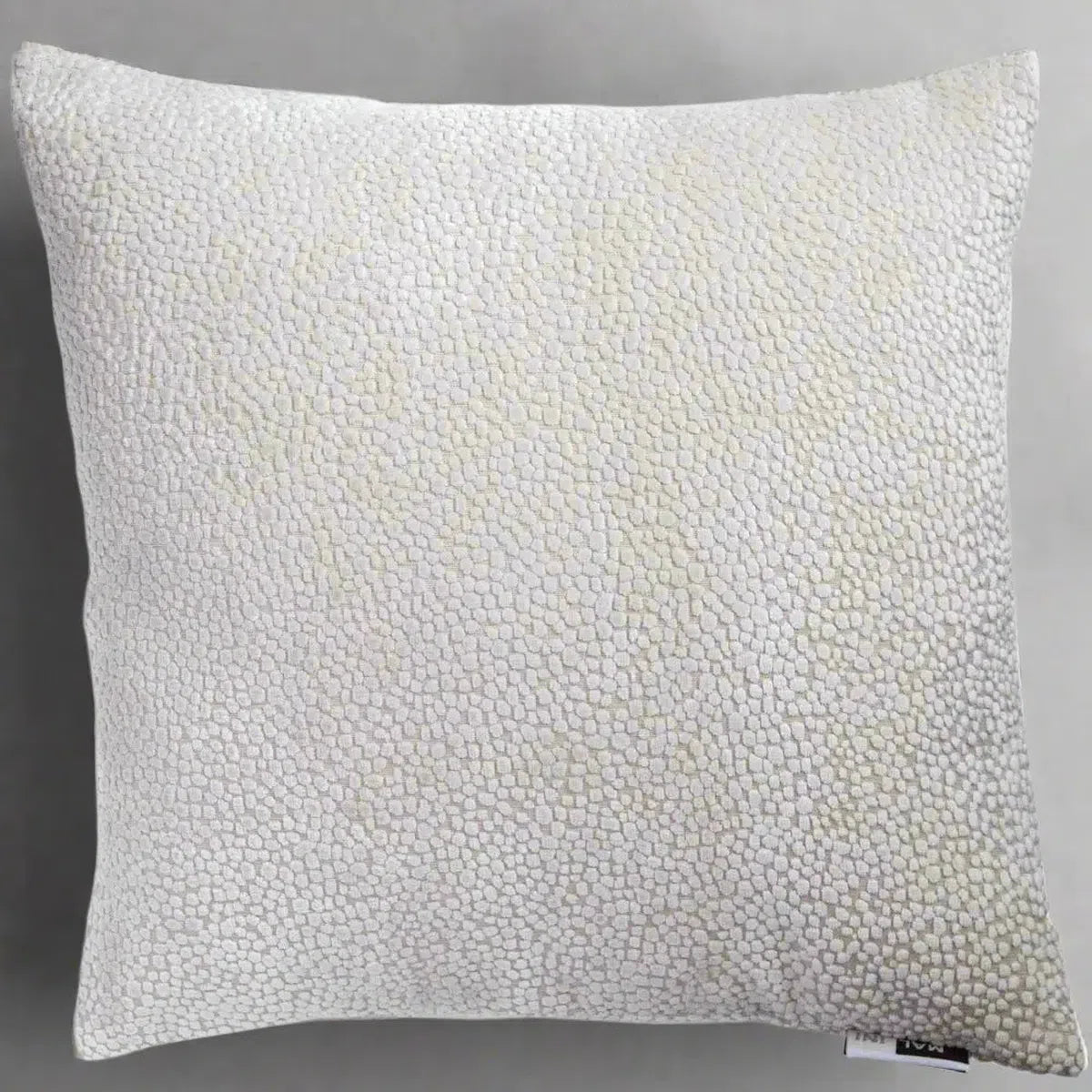 Malini Bingham Cut Velvet Cushion In Cream-Beaumonde