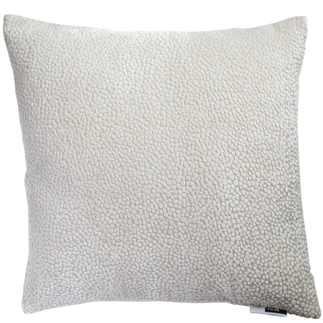 Malini Bingham Cut Velvet Cushion In Cream-Beaumonde