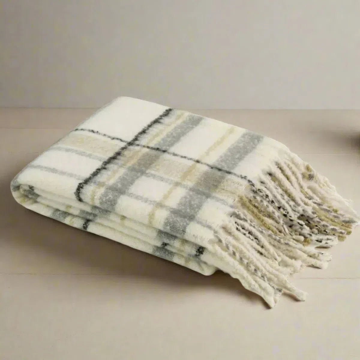 Malini Cheltenham Natural Throw-Beaumonde