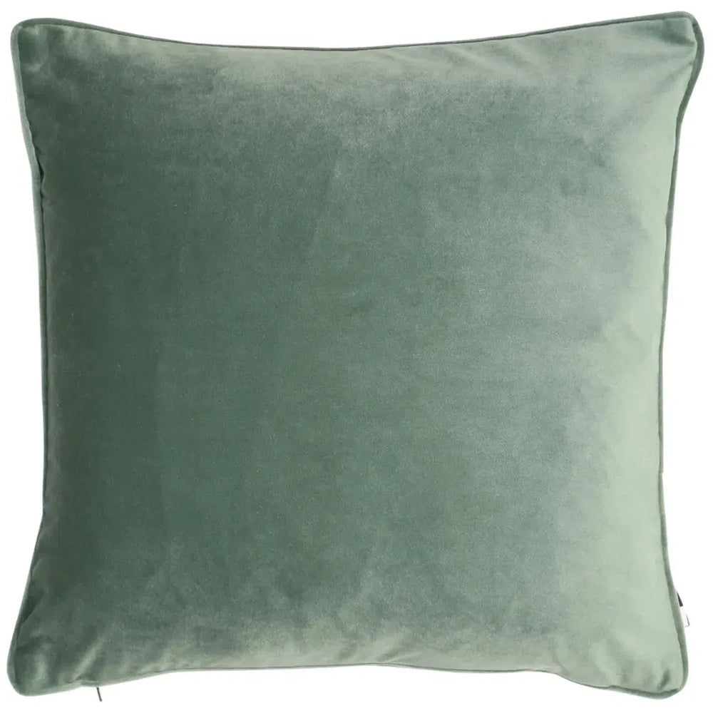 Malini Luxe Velvet Cushion in Eucalyptus