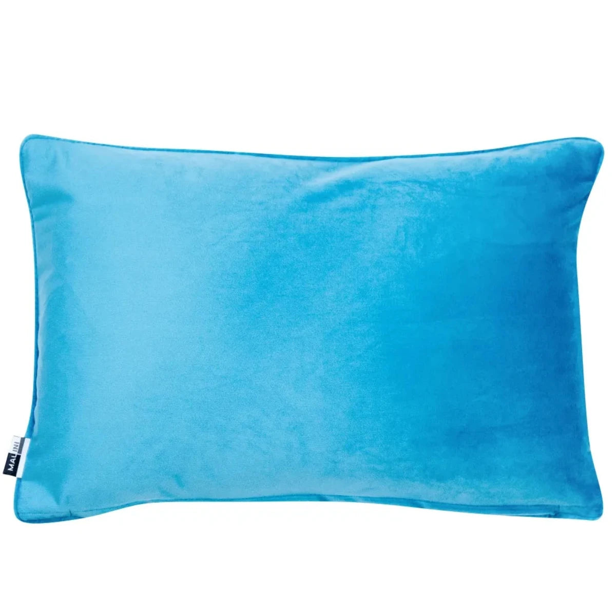 Malini Luxe Velvet Cushion in Turquoise rectangular