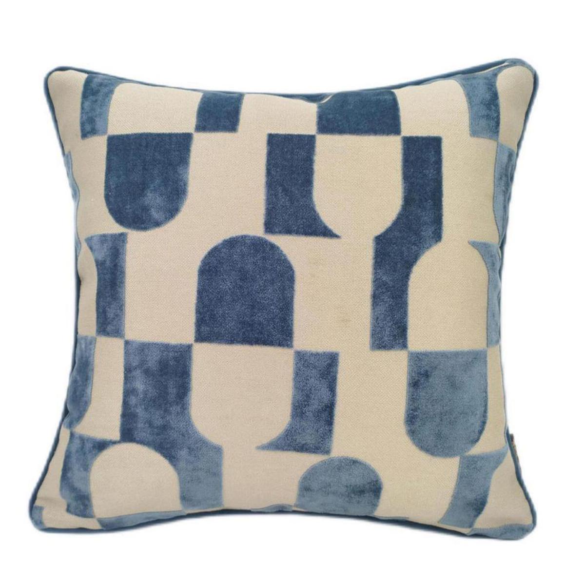 Malini Paul Moneypenny Chillpill Cushion In Blue-Beaumonde