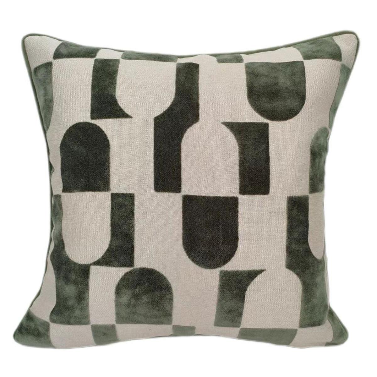 Malini Paul Moneypenny Chillpill Cushion in Sage-Beaumonde