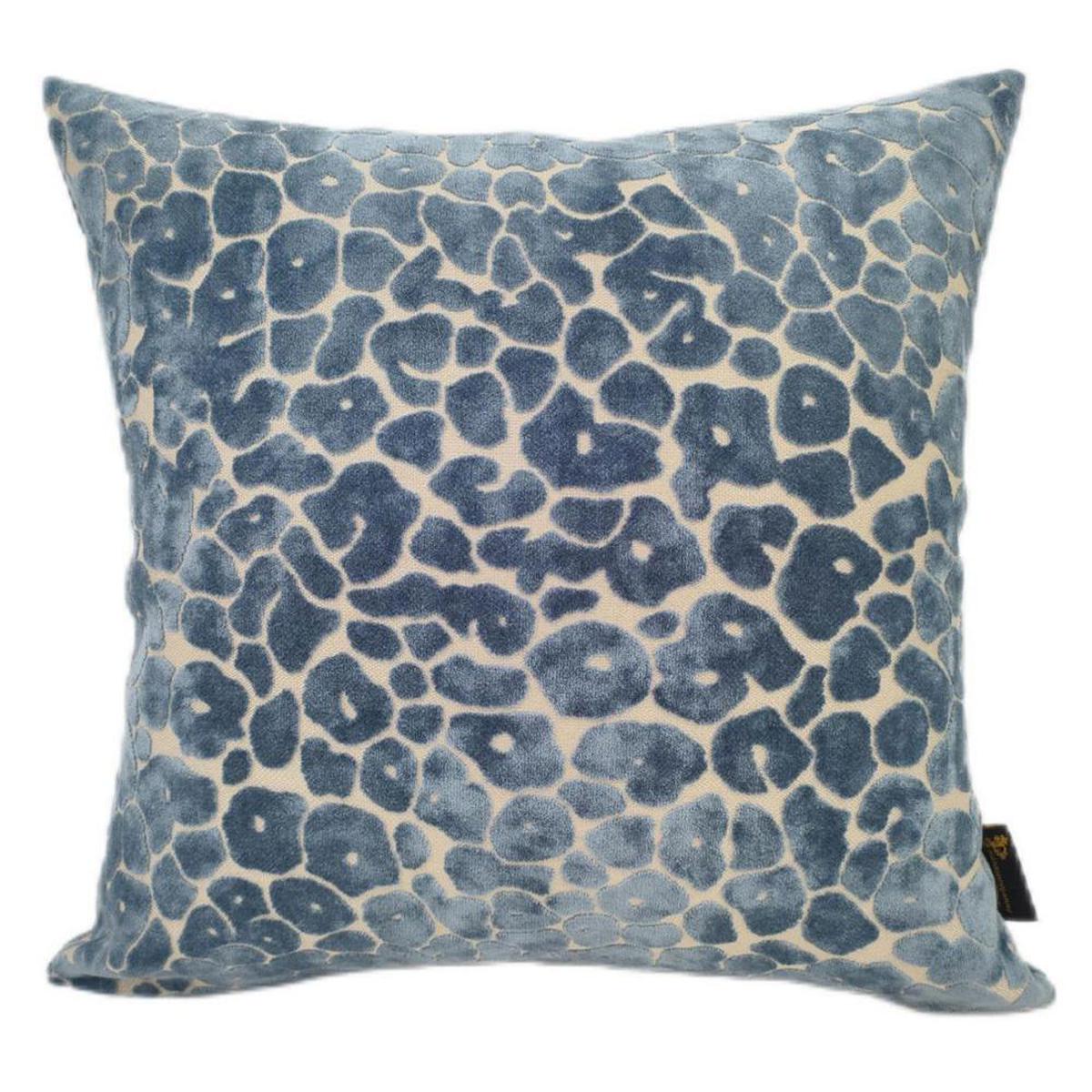 Malini Paul Moneypenny Spoton Cushion In Blue-Beaumonde