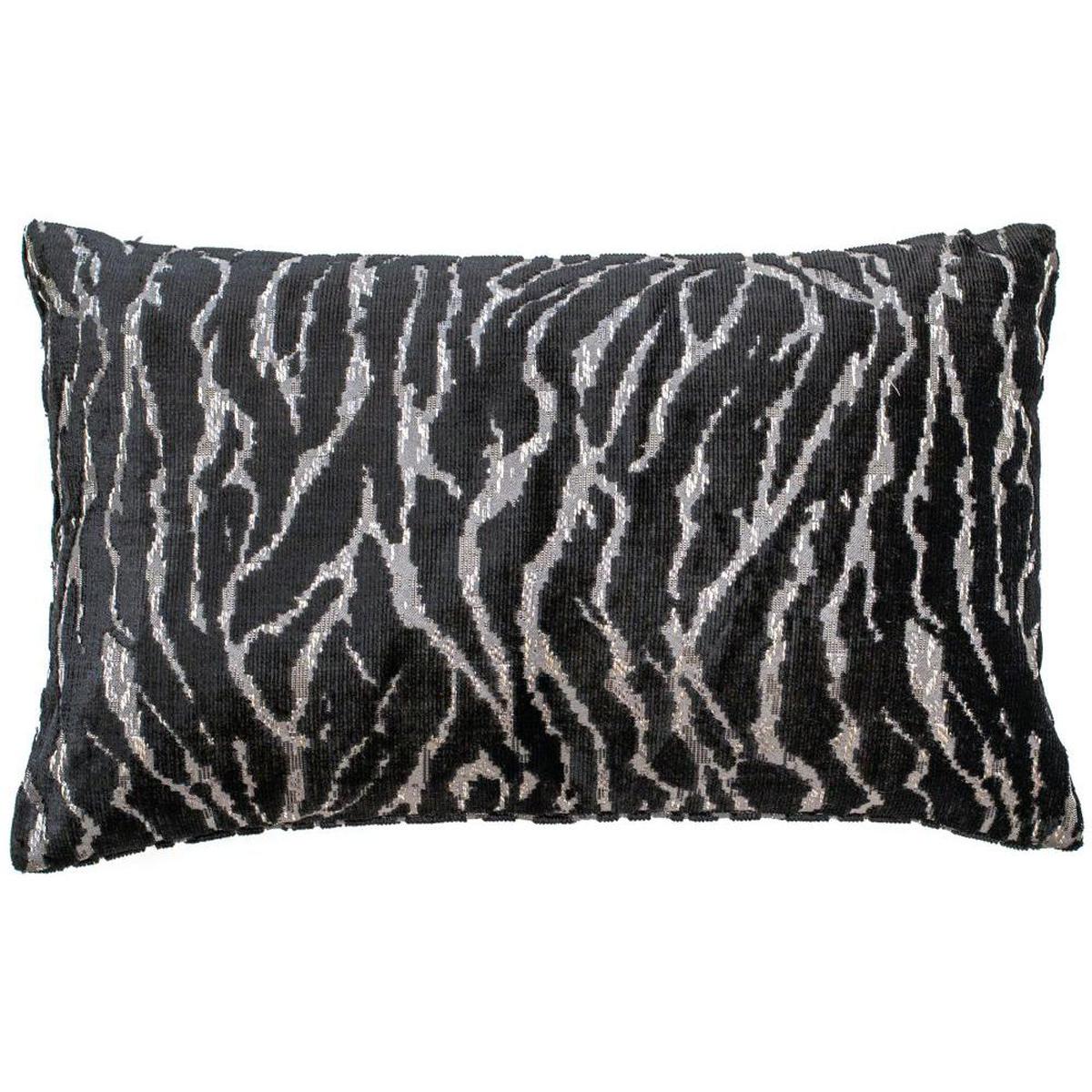 Malini Ritz Velvet Cushion In Black-Beaumonde