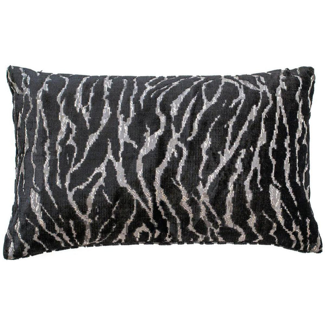Malini Ritz Velvet Cushion In Black-Beaumonde