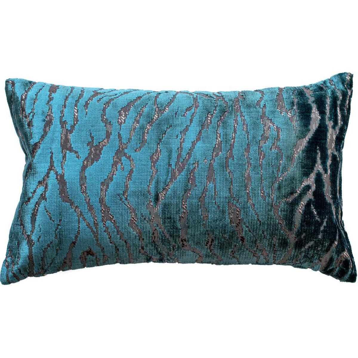 Malini Ritz Velvet Cushion In Teal-Beaumonde