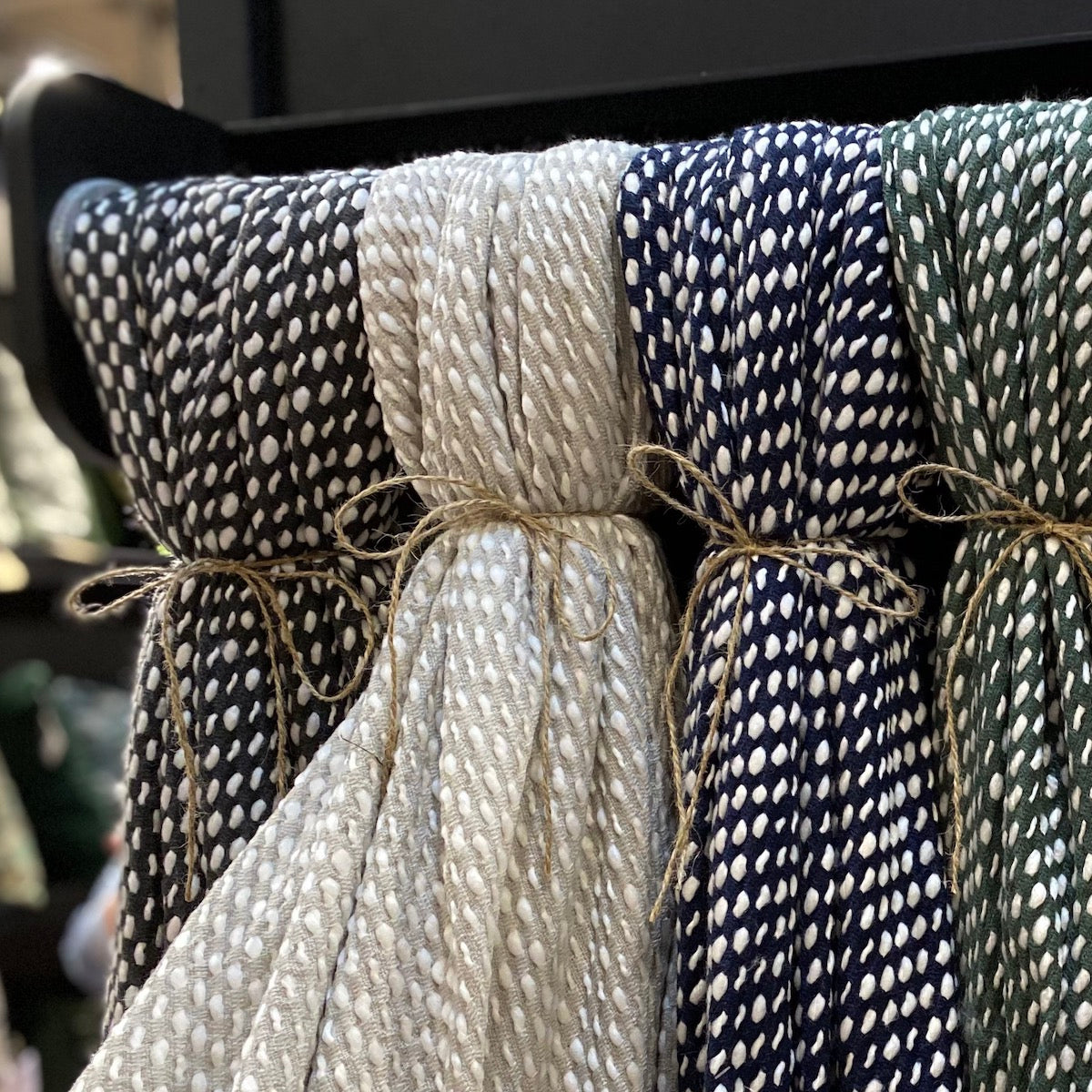 Malini Silver Grey Raindrops Throw-Beaumonde
