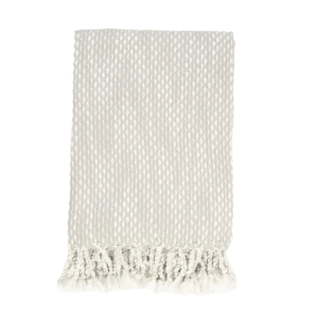 Malini Silver Grey Raindrops Throw-Beaumonde