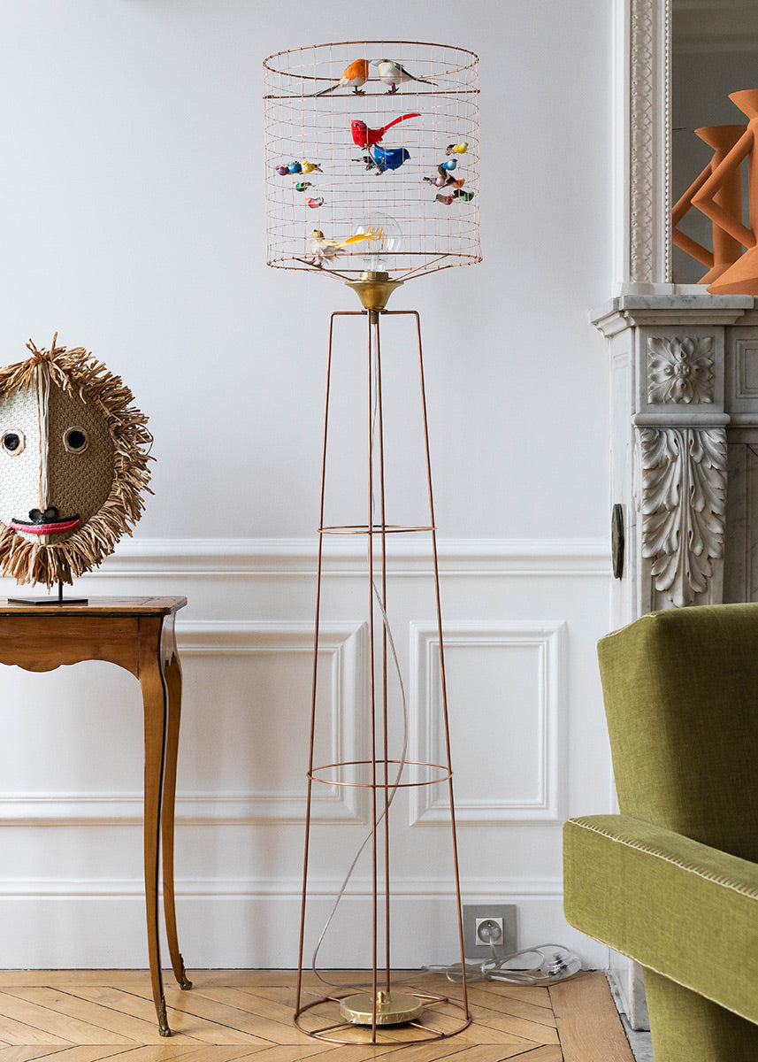 Mathieu Challieres La Voliere Birdcage Floor Lamp