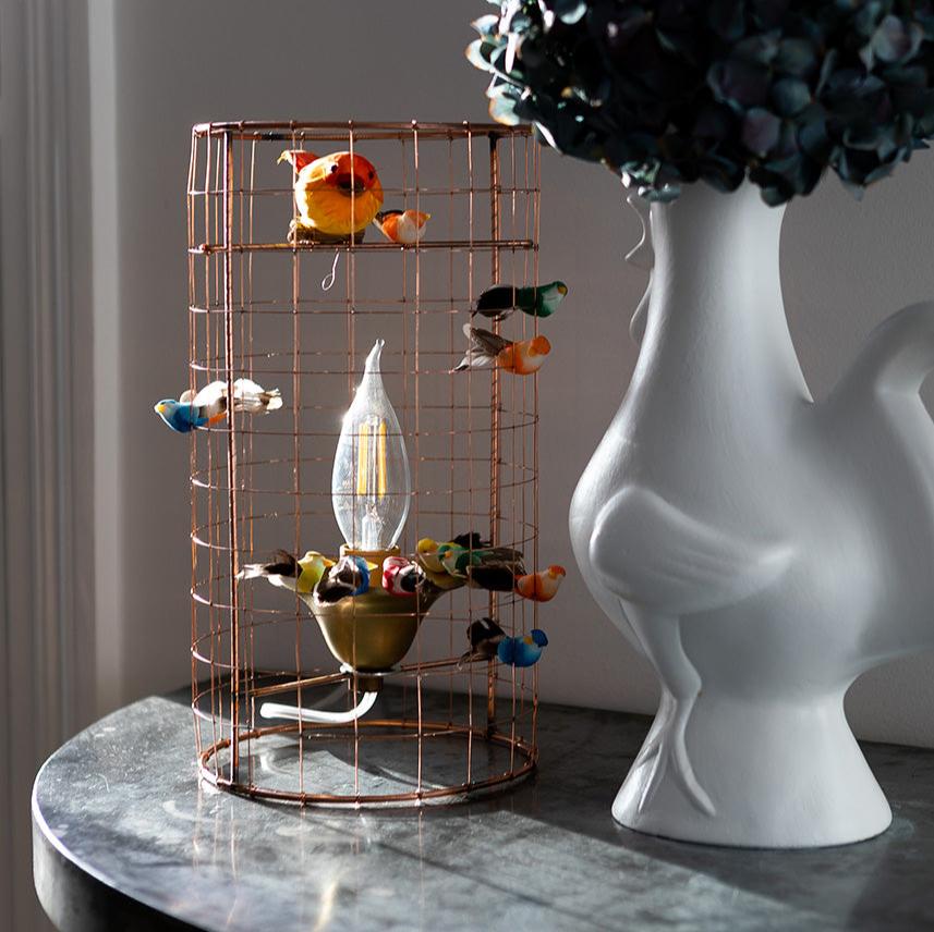 Mathieu Challieres 
La Voliere Birdcage Table Lamp Mini