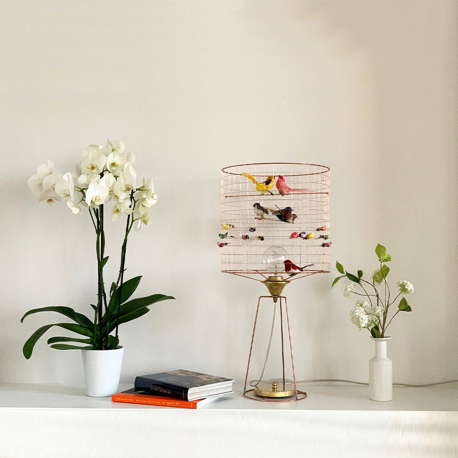 Mathieu Challieres La Voliere Birdcage Tall Table Lamp