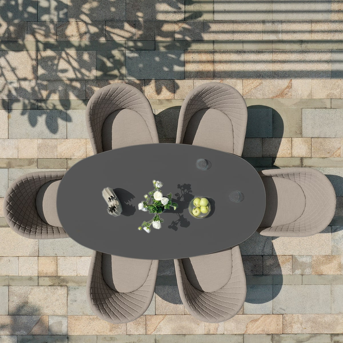 Maze Ambition 6 Seat Oval Dining Set