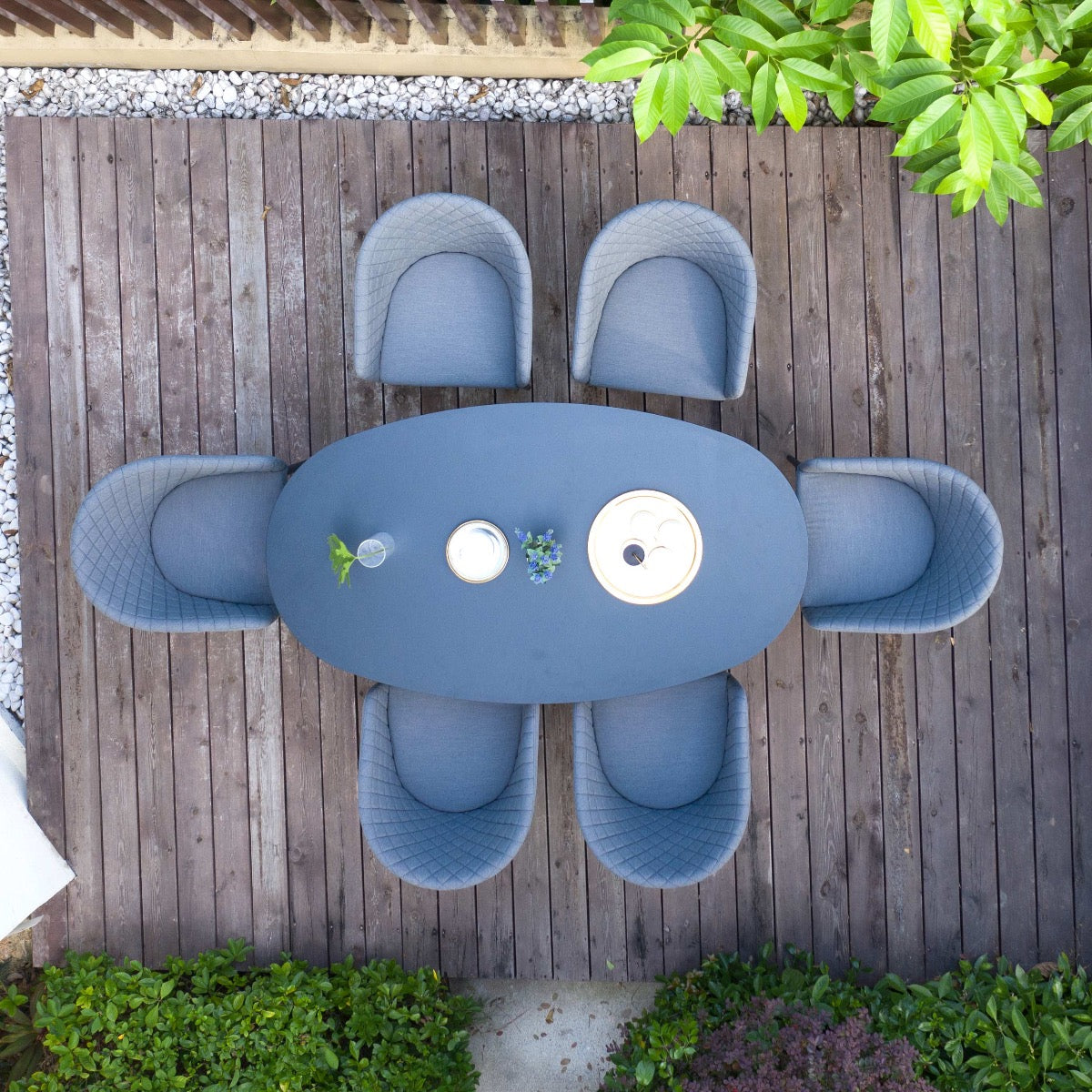 Maze Ambition 6 Seat Oval Dining Set