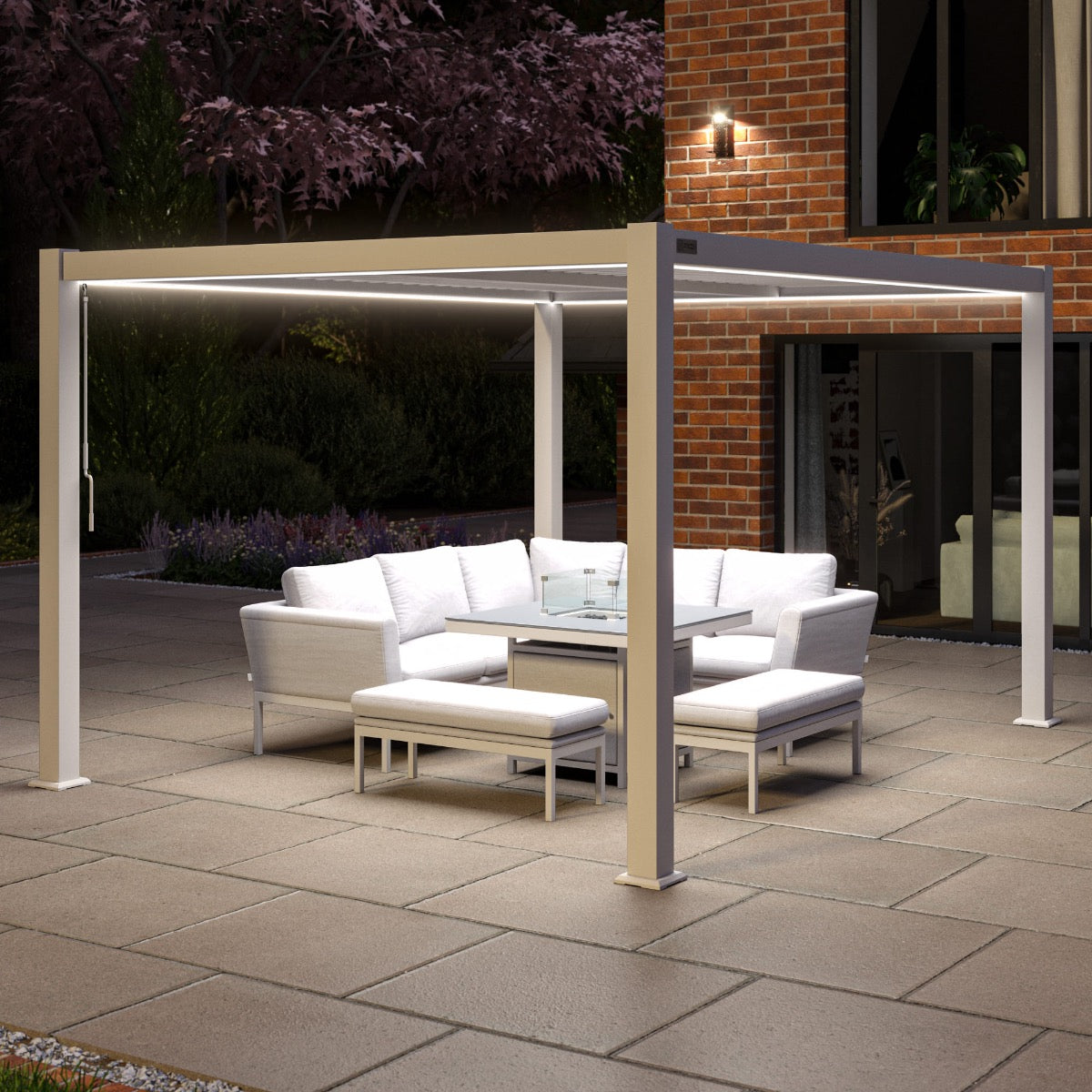 Maze Como Pergola Aluminium Rectangular 30x40 Frame Only-Beaumonde