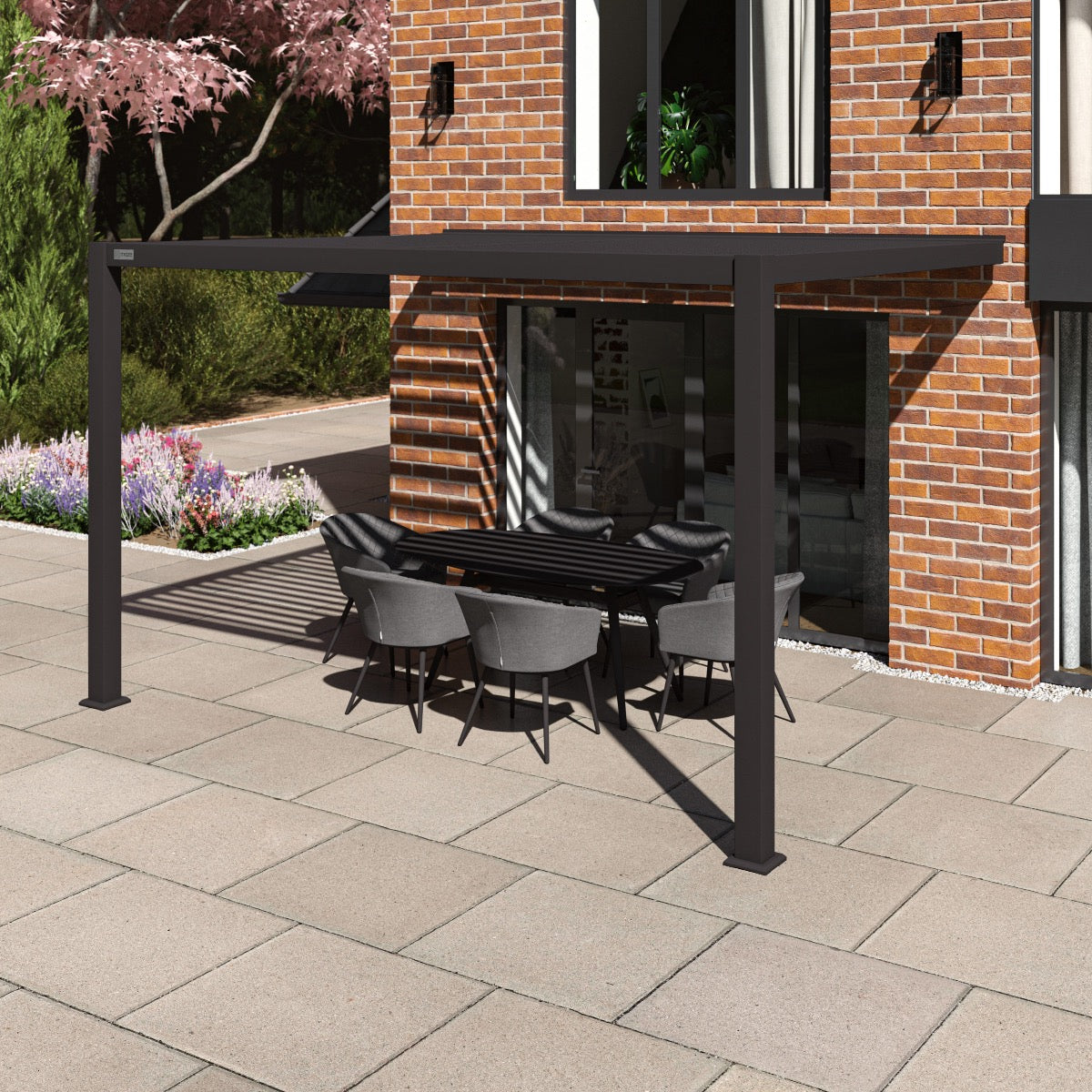 Maze Como Pergola Aluminium Rectangular 30x40 Frame Only-Beaumonde