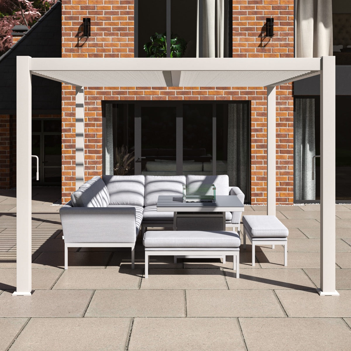 Maze Como Pergola Aluminium Rectangular 30x40 Frame Only-Beaumonde
