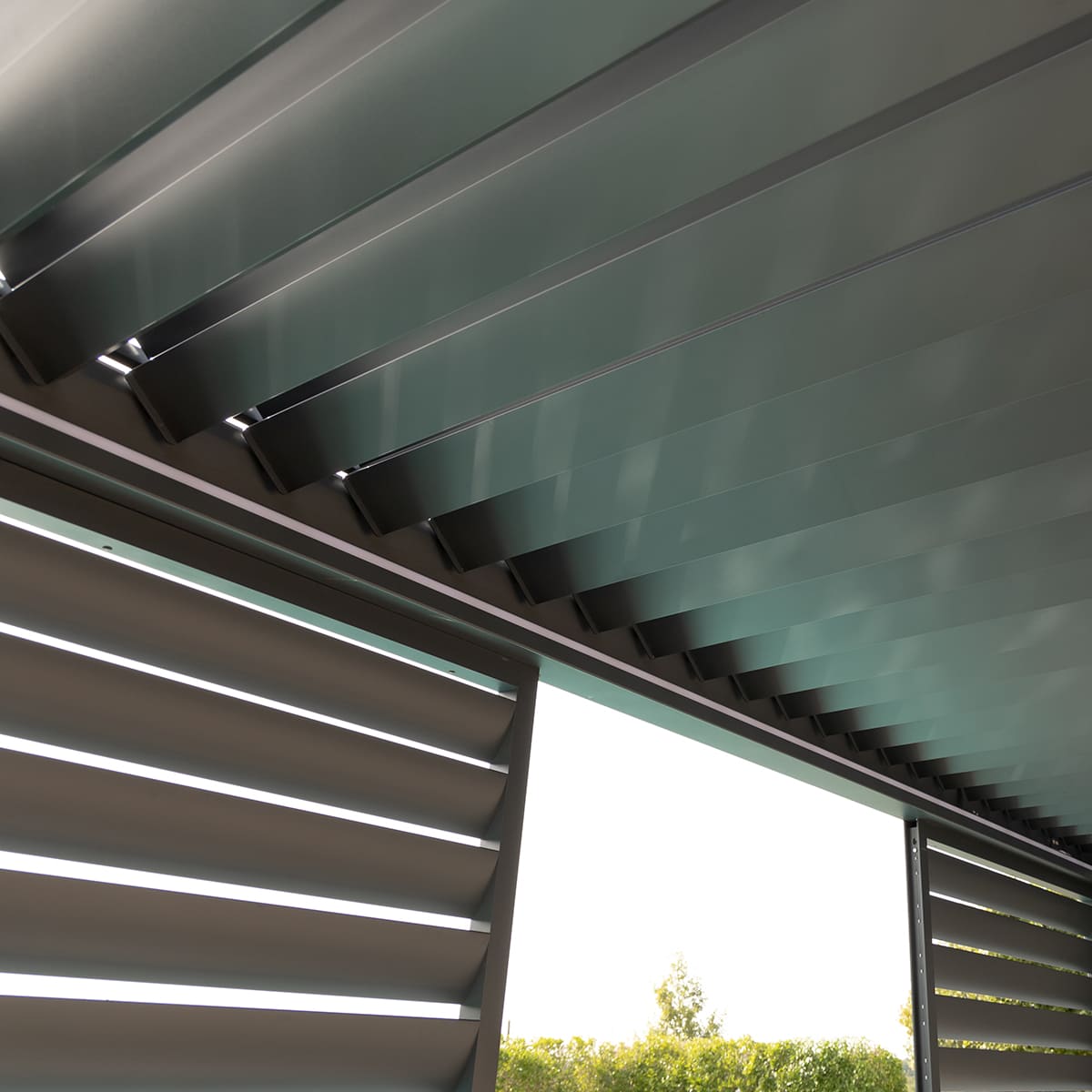 Maze Eden Pergola Aluminium Square 40x40 Grey - Frame Only