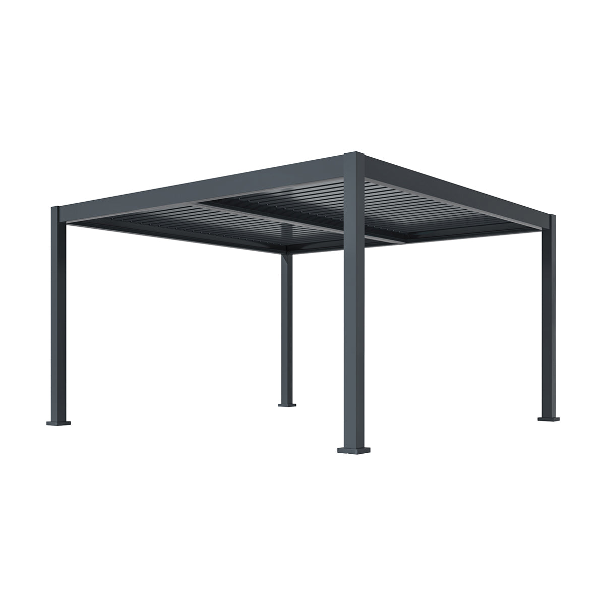 Maze Eden Pergola Aluminium Square 40x40 Grey - Frame Only