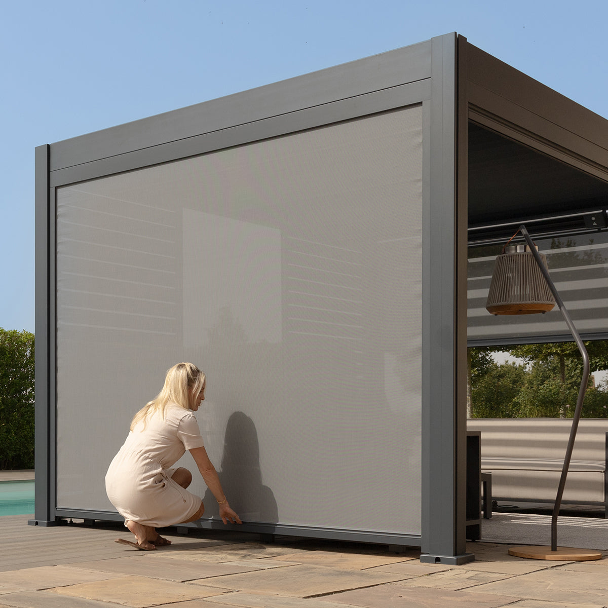 Maze Eden Pergola Single Louvre Panel Grey