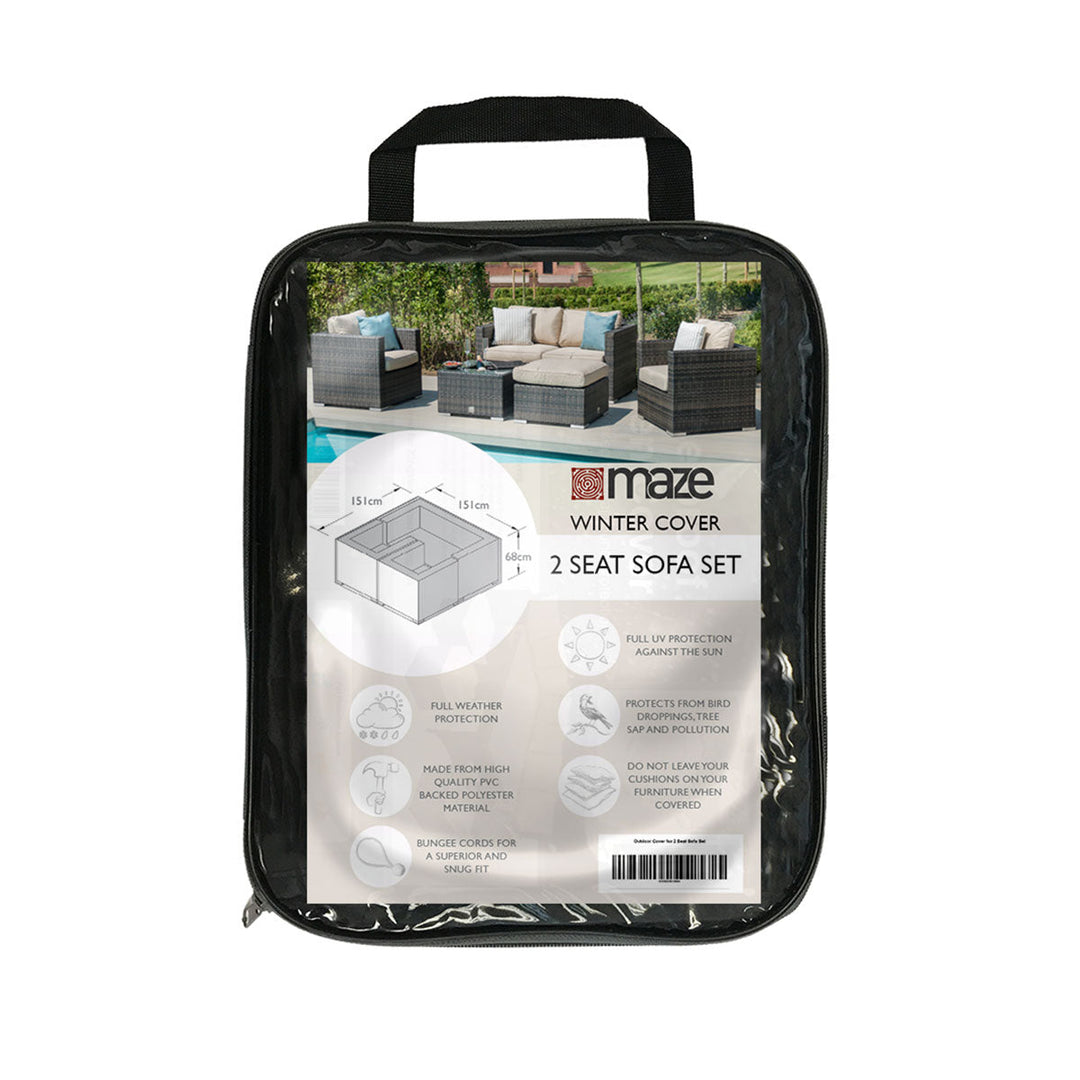 Maze Outdoor Cover for 2 Seat Sofa Set-Beaumonde