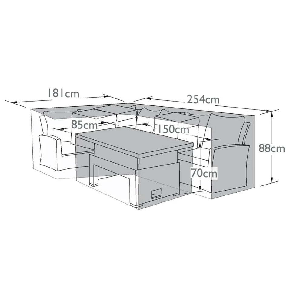 Maze Outdoor Cover for Large Corner Dining Sofa Set-Beaumonde