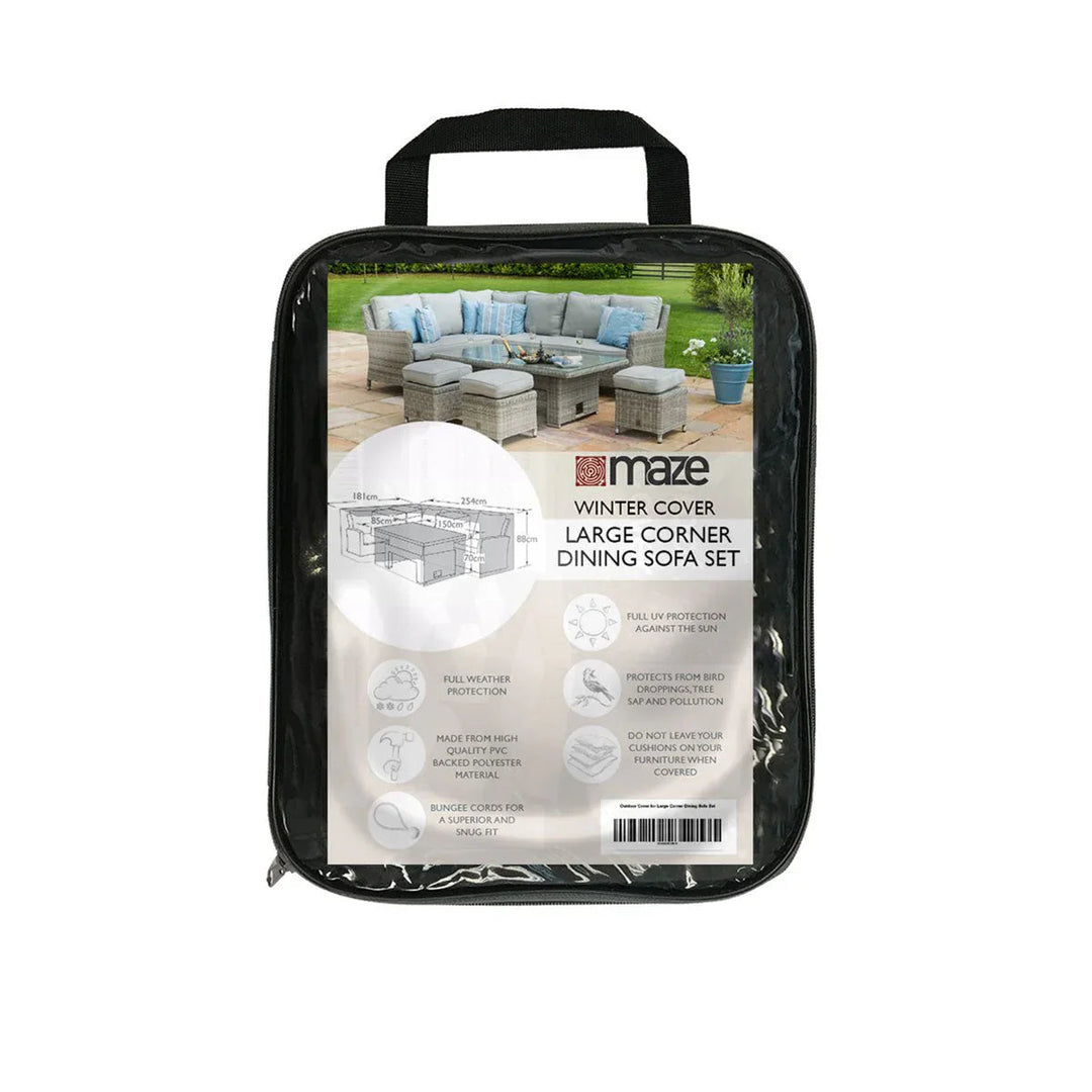Maze Outdoor Cover for Large Corner Dining Sofa Set-Beaumonde