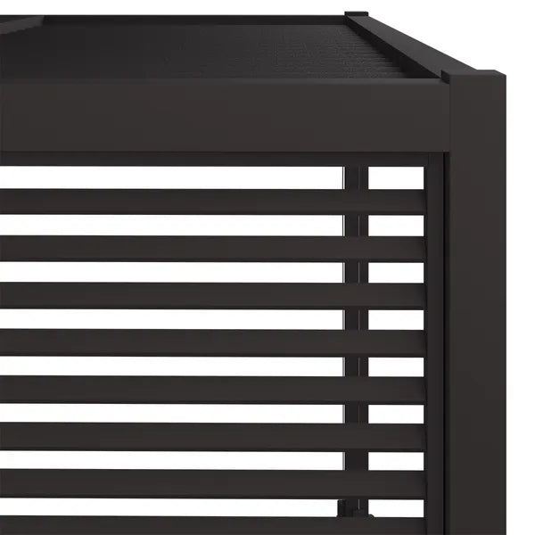 Pergola Aluminium Louvre Panel - Grey frame & middle beam-Beaumonde