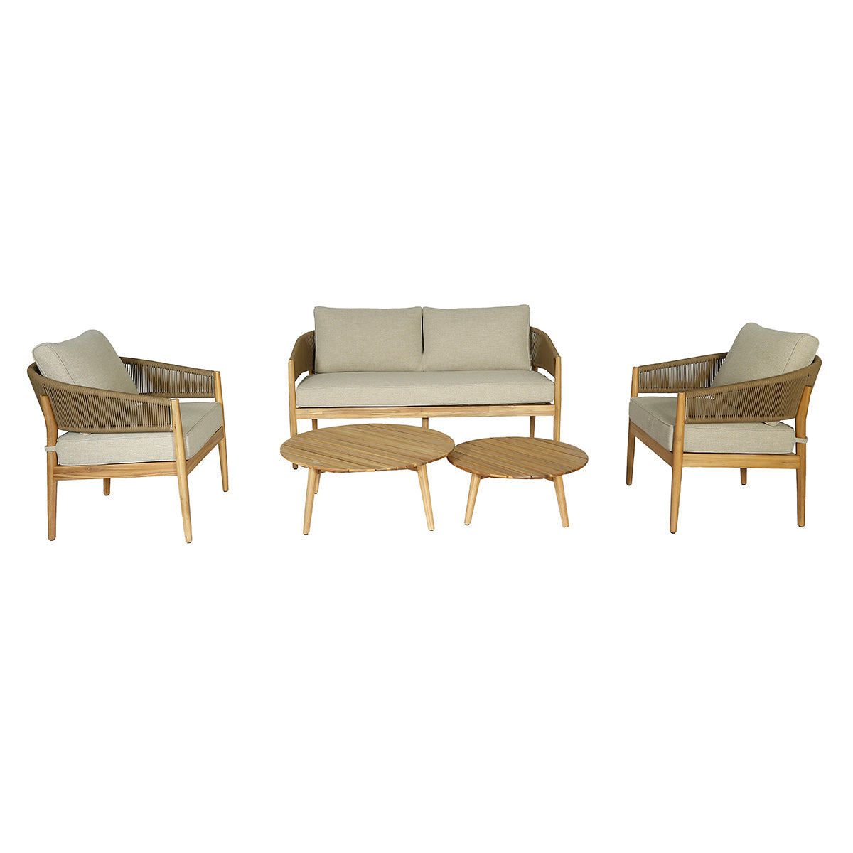 Maze Porto 2 Seat Lounge Set - Sandstone-Beaumonde
