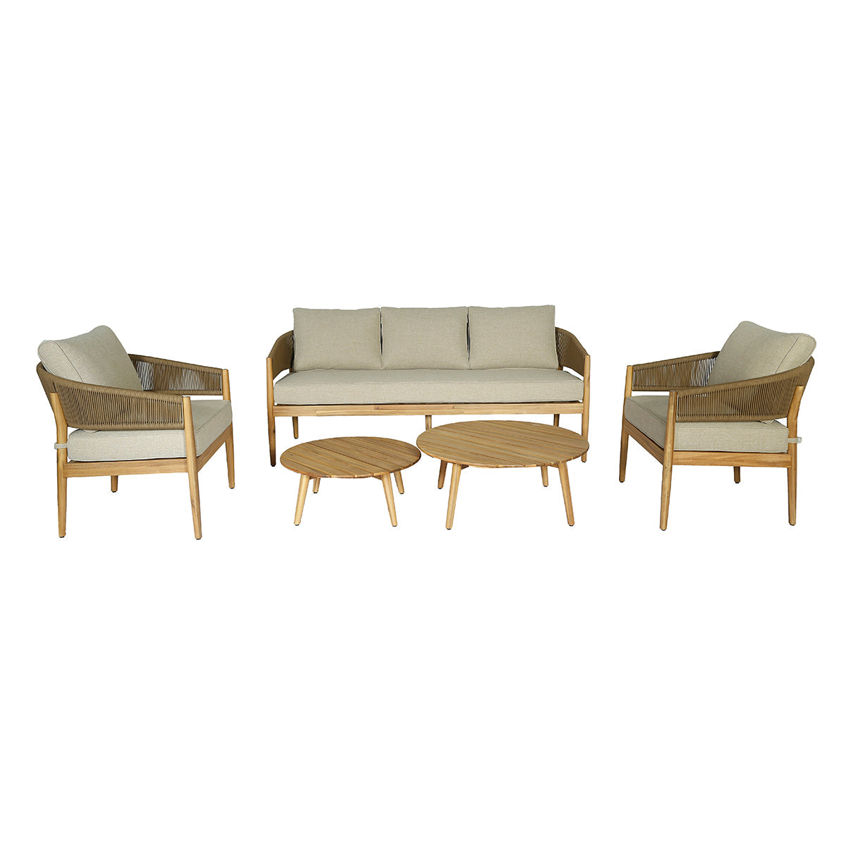 Maze Porto 3 Seat Lounge Set - Sandstone-Beaumonde