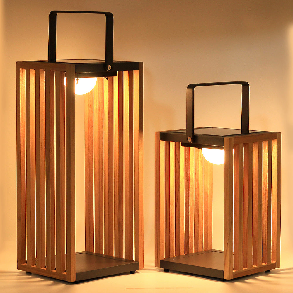 Maze Venus Solar Light - Wood - Charcoal-Beaumonde