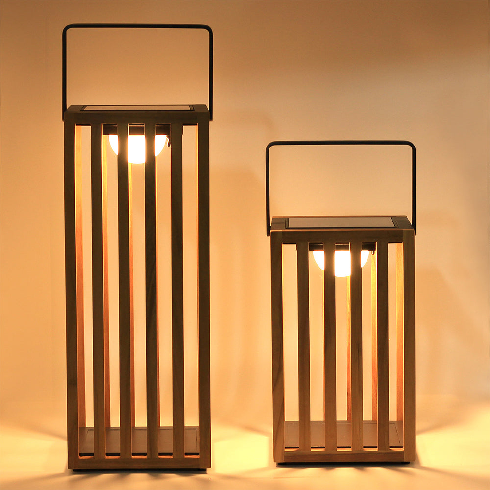 Maze Venus Solar Light - Wood - Charcoal-Beaumonde