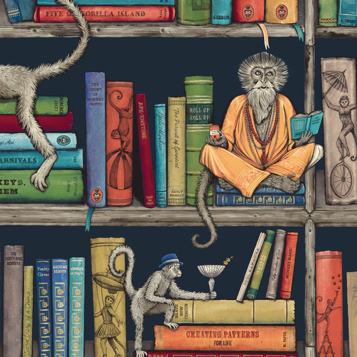 Monkey Library Wallpaper-Beaumonde